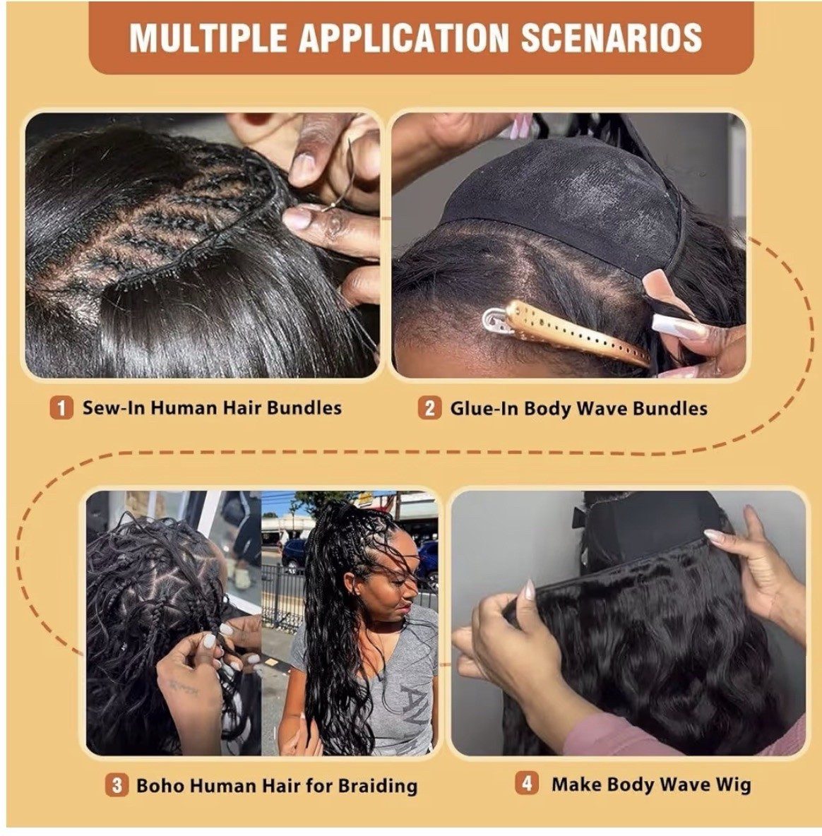 12A Human Hair Bundles 18 20 22 24 Inch Body Wave Bundles Human Hair 100%
