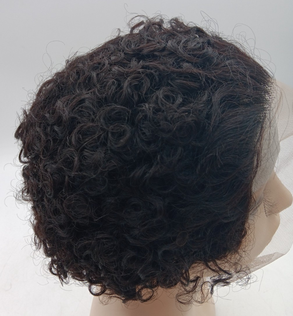 Klaiyi | Short Pixie Cut | Lace Front Bob Wigs | Virgin Human | 6in