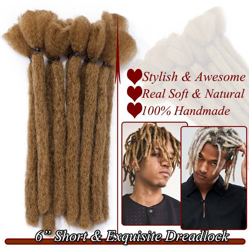 6″ 12″ Men’s Dreadlocks Crochet Braided Dreads Synthetic Hair Extensions Rough
