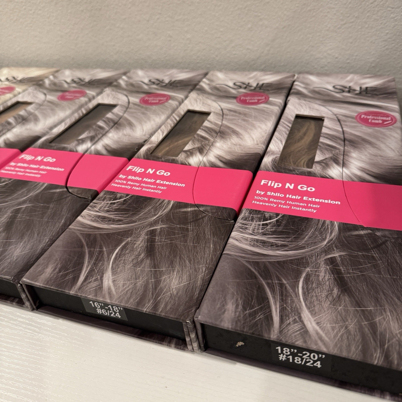 Premium Hair Extensions Flip N’ Go Various Colors And Lengths (Remy Hair) 8 Pcs