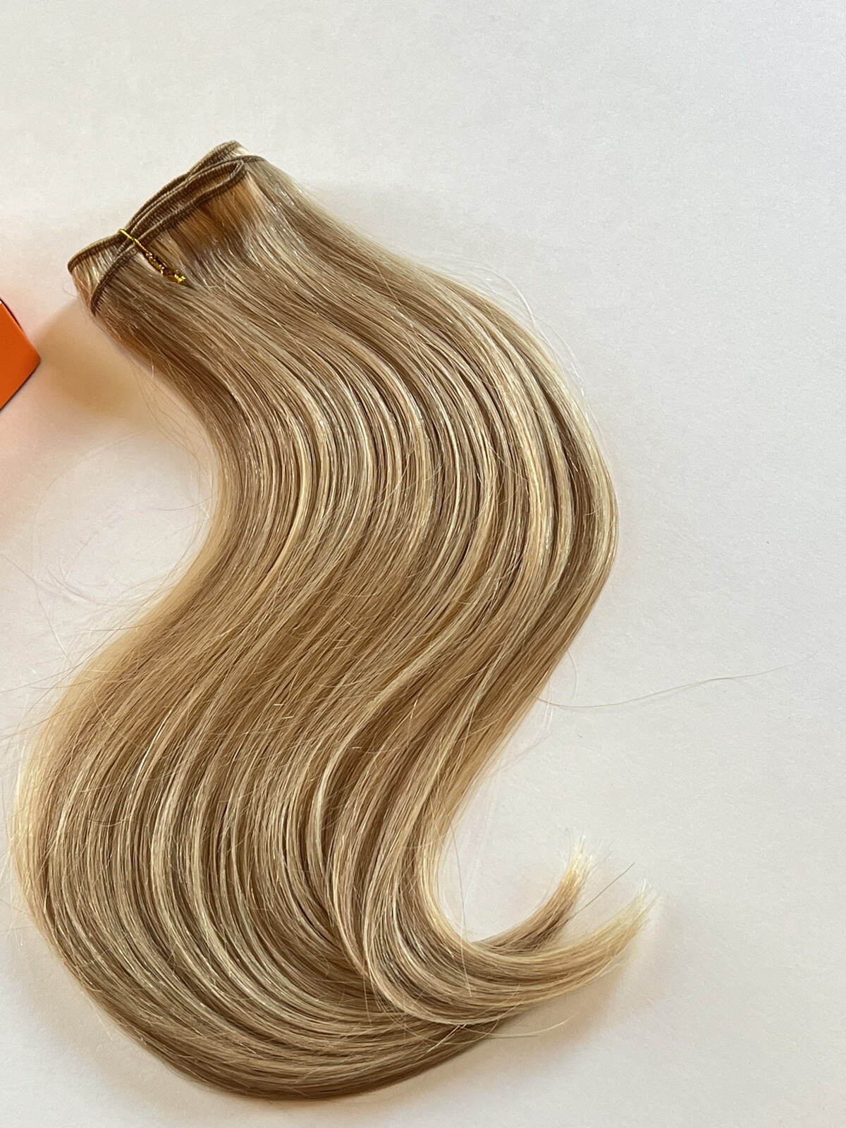 16 INCH FULL SHINE CARAMEL BLONDE REMY HUMAN HAIR SEW IN WEFT / 105g / NEW