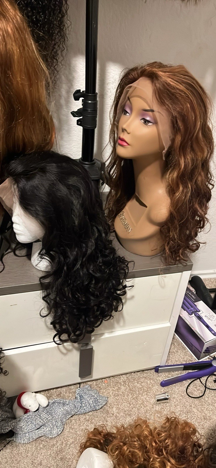 Lace Front Wavy Wig for Women Black & Light Brown Shades Natural Theme