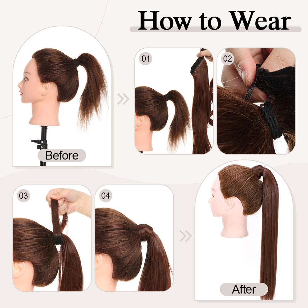 Corn Mega Thick Clip in Ponytail Hair Extension 100% Natural as Human Wave Wavy