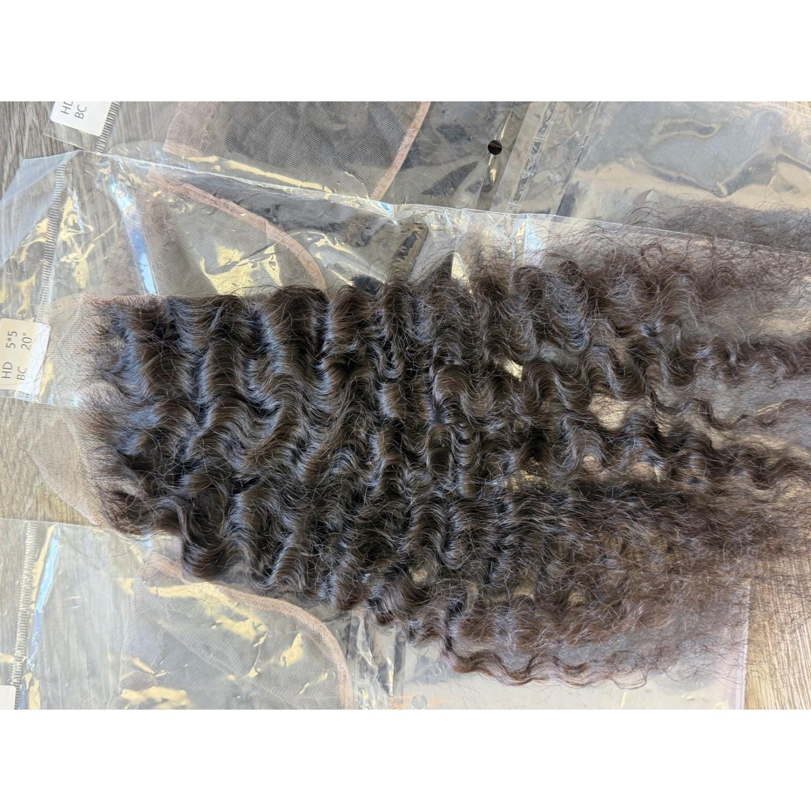 16″ Burmese Curly Hair HD 5×5 Lace Closure Free Part 100% Human Hair