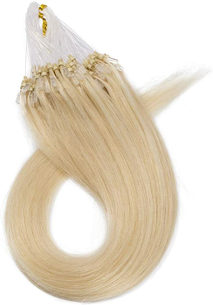 Micro Ring Loop Tipped Hair Extensions Micro Beads Link Brazilian Remy HumanHair