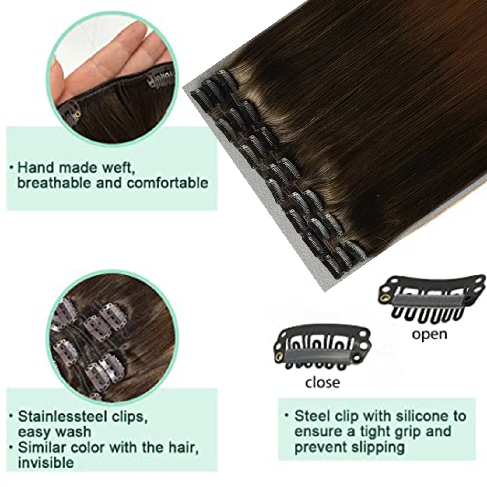 24 inches 100% Remy Human Hair Skin Tape in Hair Extensions # 9-60A Free Cut