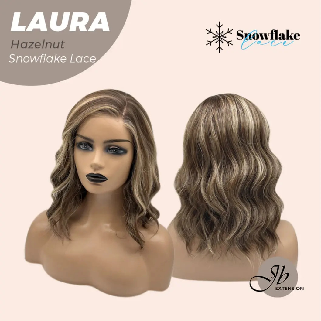 JBEXTENSION 14 Inches Blonde Pre-Cut Side Part Snowflake Lace Frontlace Glueless
