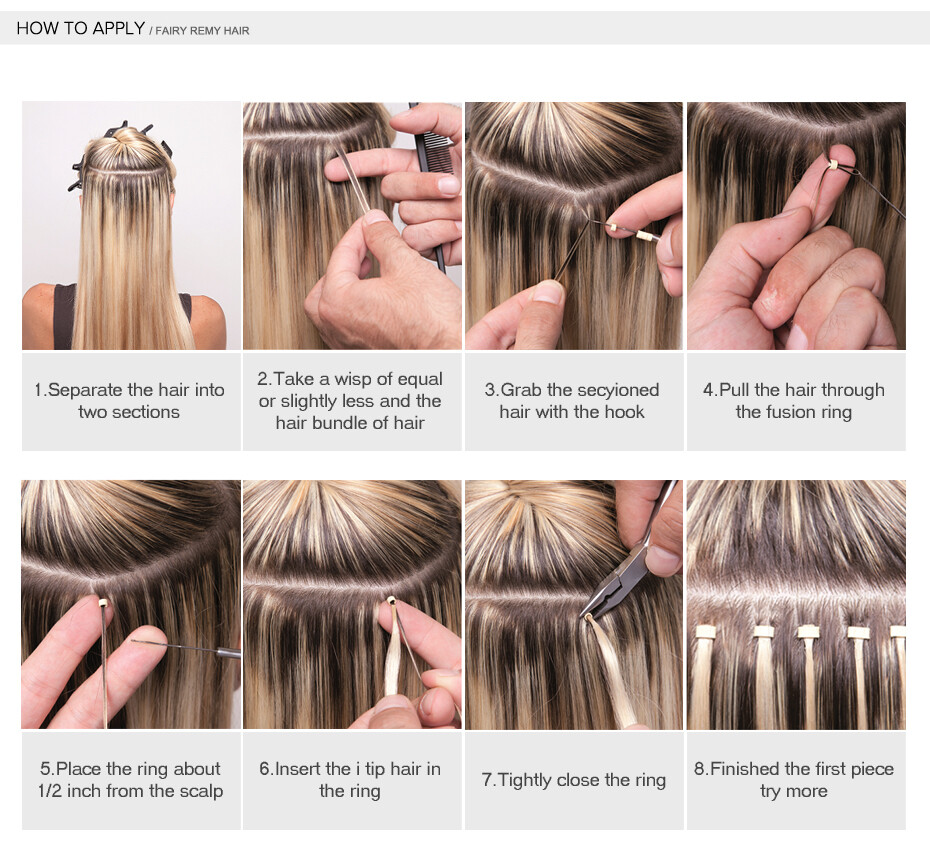 Nano Ring Tip Hair Extensions Micro Beads Link Remy Human Hair Balayage Thick 1g