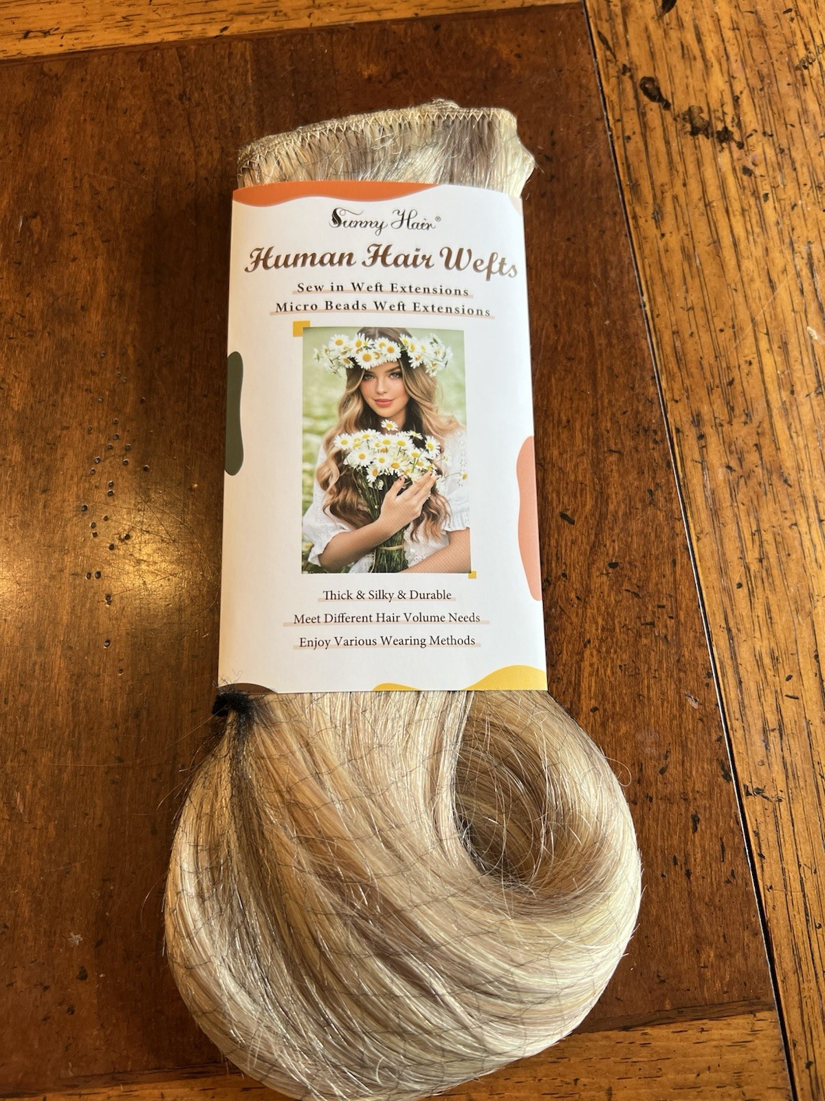 Sunny Hair Sew In Human Hair Extensions Balayage 24” Double Weft 100g