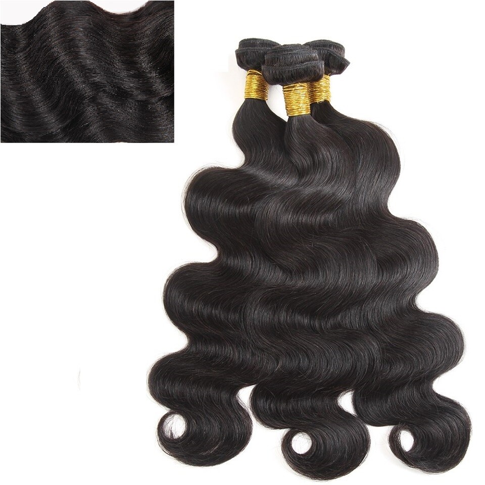 Body Wave Brazilian unprocessed Virgin Human Hair Weave 1 and 3 Bundles natural