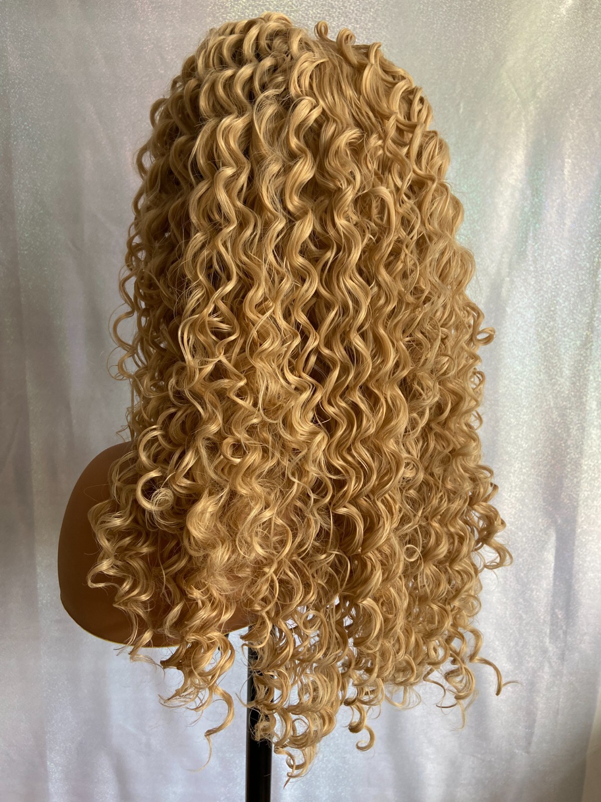 Heat Resistant Fiber Lace Front Wig Long Curly Blonde Heat OK 27-613 Women