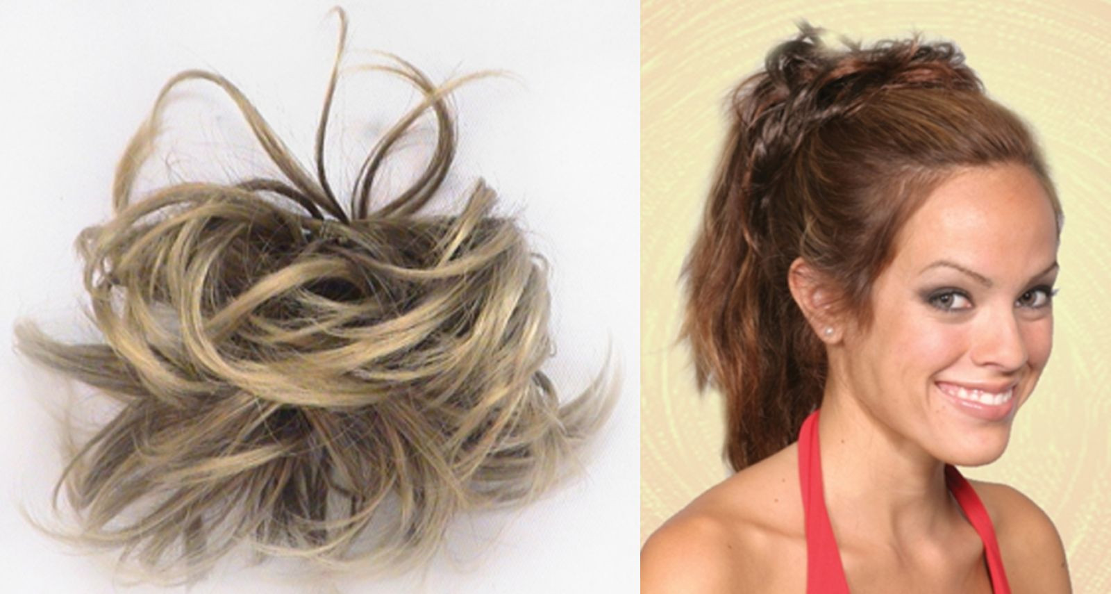 LOOSE WAVE HAIR SCRUNCHIE PONYTAIL HOLDER HAIRPIECE EXTENSIONS 4.5″ WAVY SOPHIE