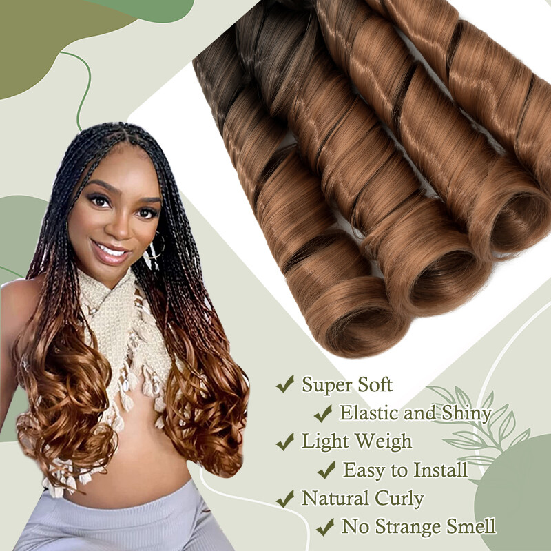 24″ Darling Empress French Curl Braids Loose Curly Pre Stretched Twist Extension