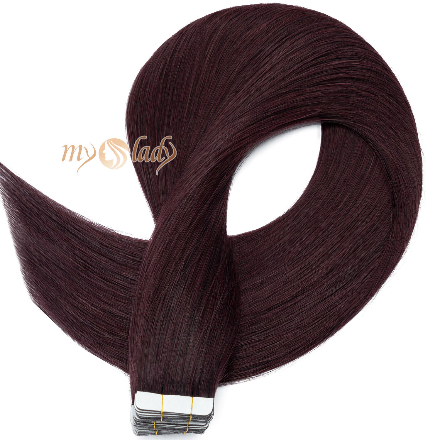 12″-24″ Tape in Hair Extensions Remy Human Hair100G Full Head Straight Highlight