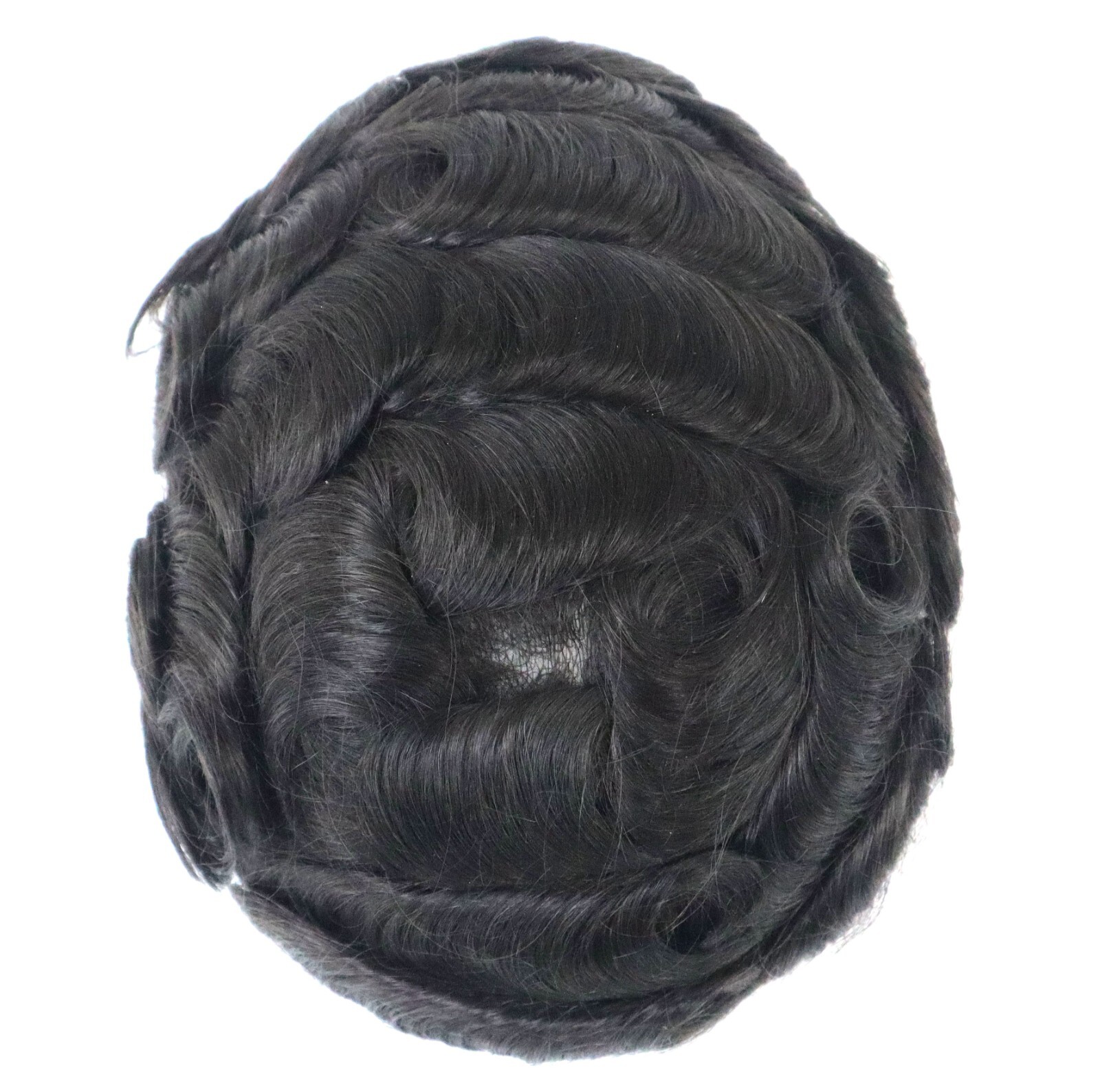 Toupee Hairpieces Invisable 0.04mm Thin Skin Male Wig Real Human Hair System 7X9