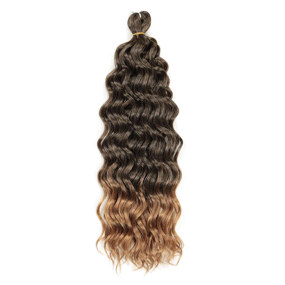 18″ 24″ Hawaii Curl Ocean Wave Crochet Hair Deep Twist Crochet Braids Extensions