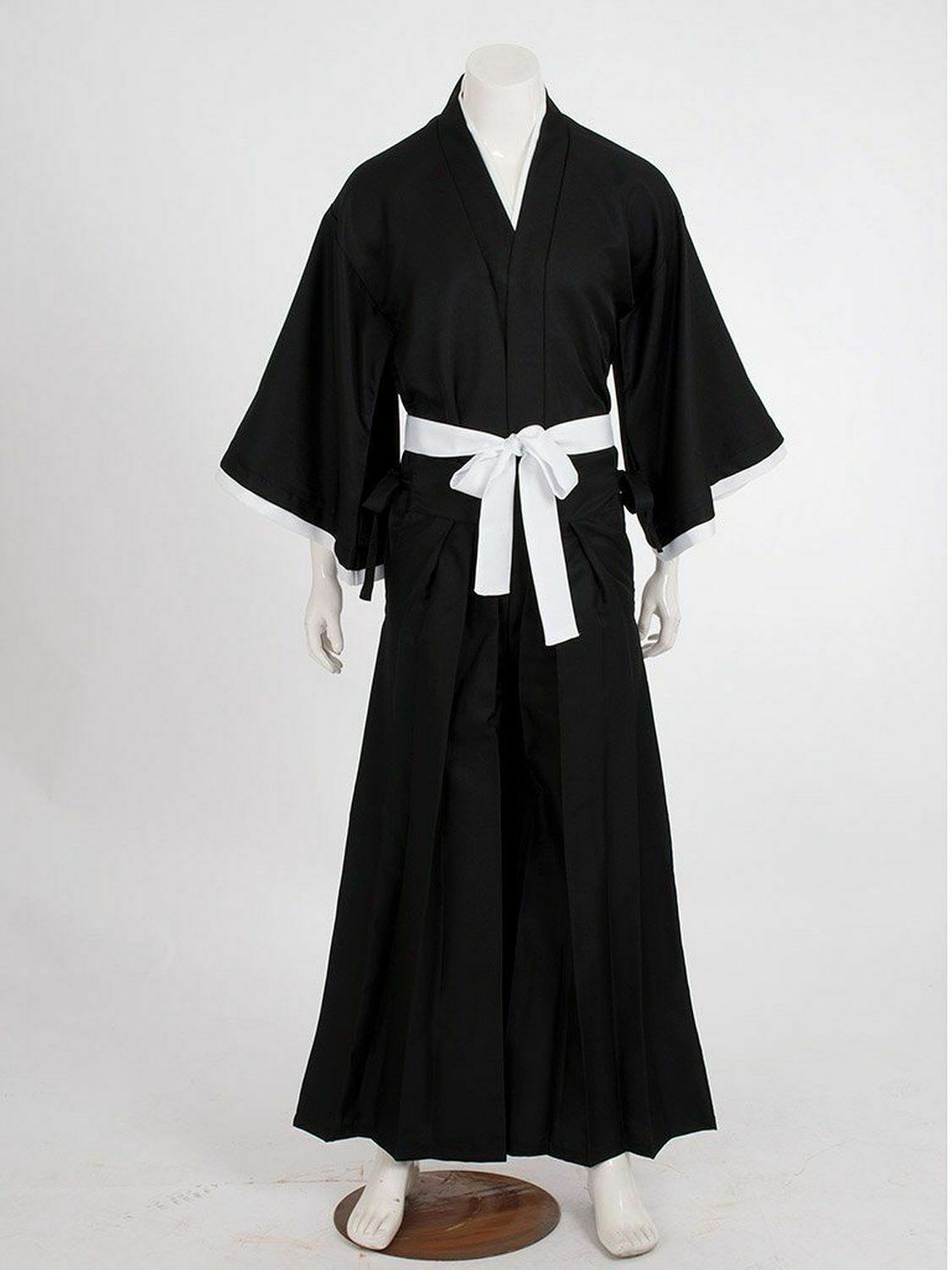 Bleach Kurosaki Ichigo Robe Cloak Coat Japanese Anime Cosplay Halloween Costume