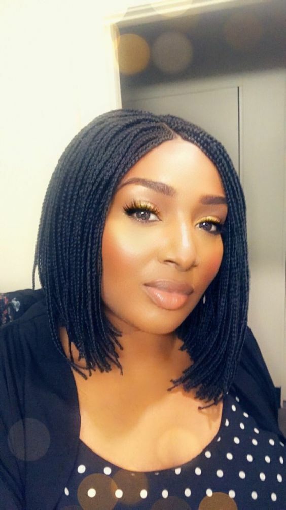 Women Synthetic Black Box Braided Wigs Short Bob Cornrow Braids Wigs None Lace