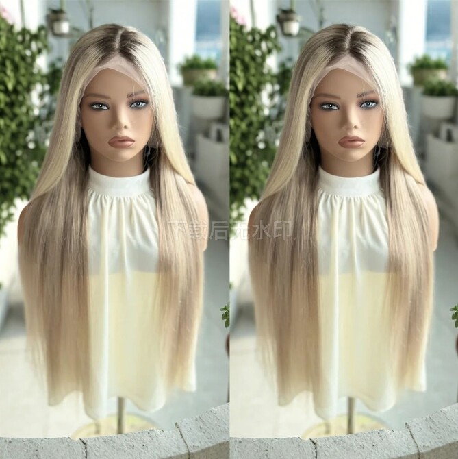 Trend Highlight Beige Blonde Wig Human Hair 13×4 Lace Front Human Hair Wigs