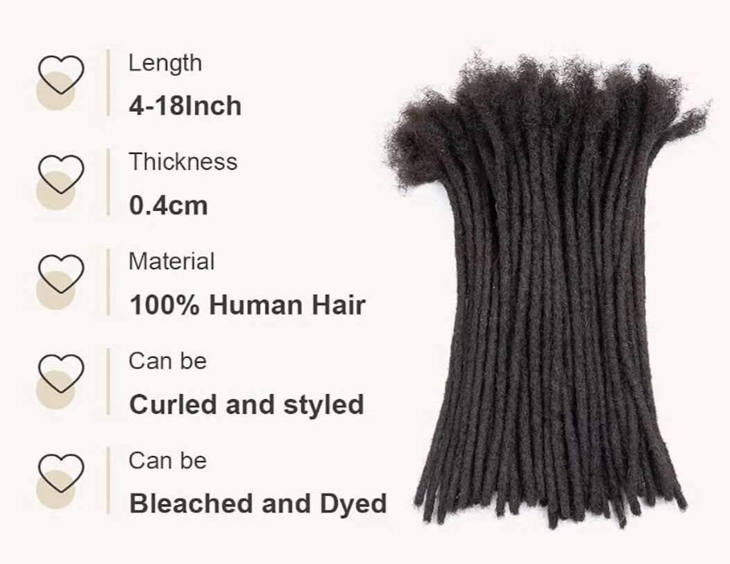 DAIXI 0.4cm Thickness Options 16 Inch 30 Strands 100% Real