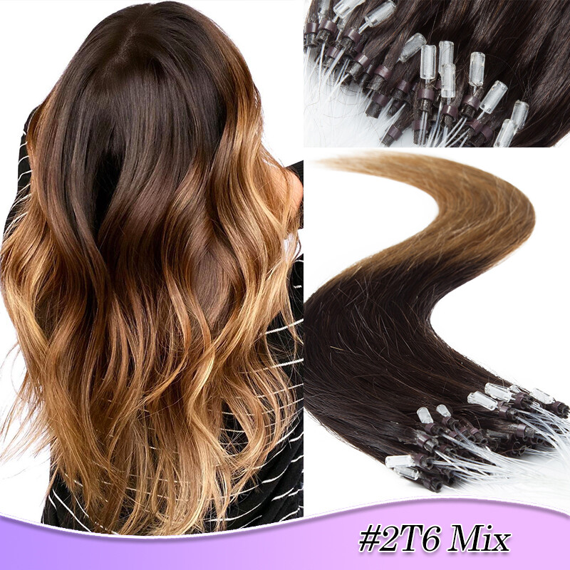 CLEARANCE Micro Ring Easy Loop 100%Real Remy Human Hair Extensions Silicone Bead