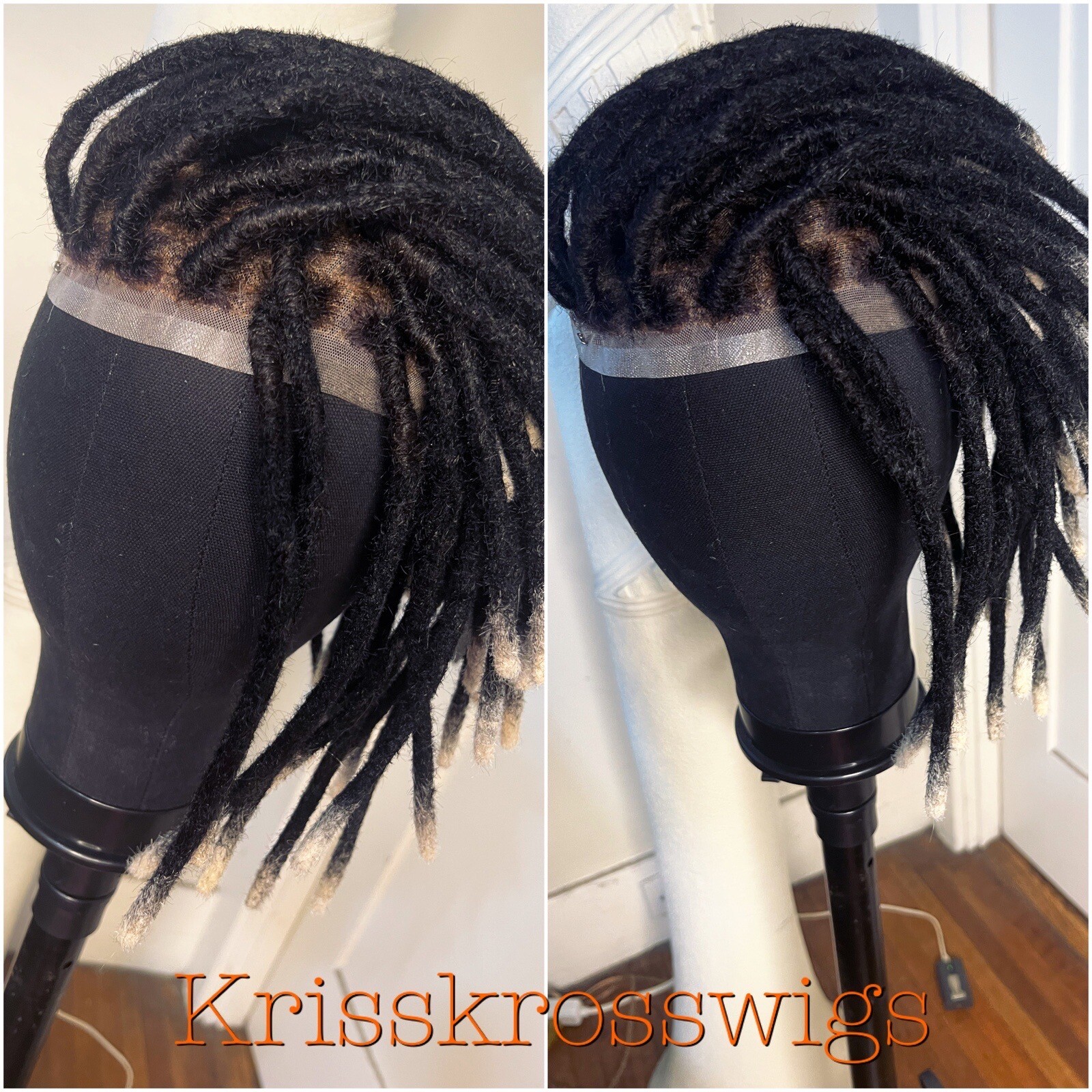 FULL LACE Toupee/ Topper. Afro Kinky Dread Loc Ombre Blonde