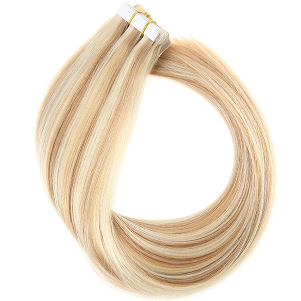 Tape in Hair Extensions 100% Remy Real Human Hair Seamless Skin Wefts Balayage