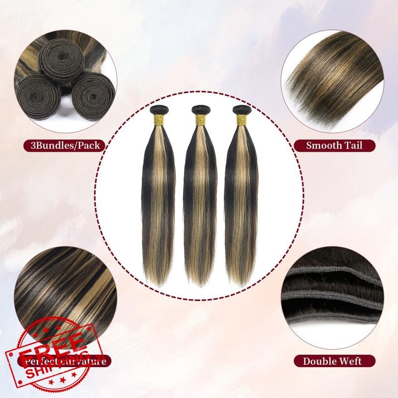 ZLFRJMV Honey Blonde Water Wave 26-30 Inch P1B/27