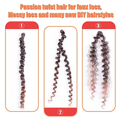 Short Passion Twist Hair 8 Inch, 8 Packs Pre-twisted 8 Inch (Pack of 8) 1B#