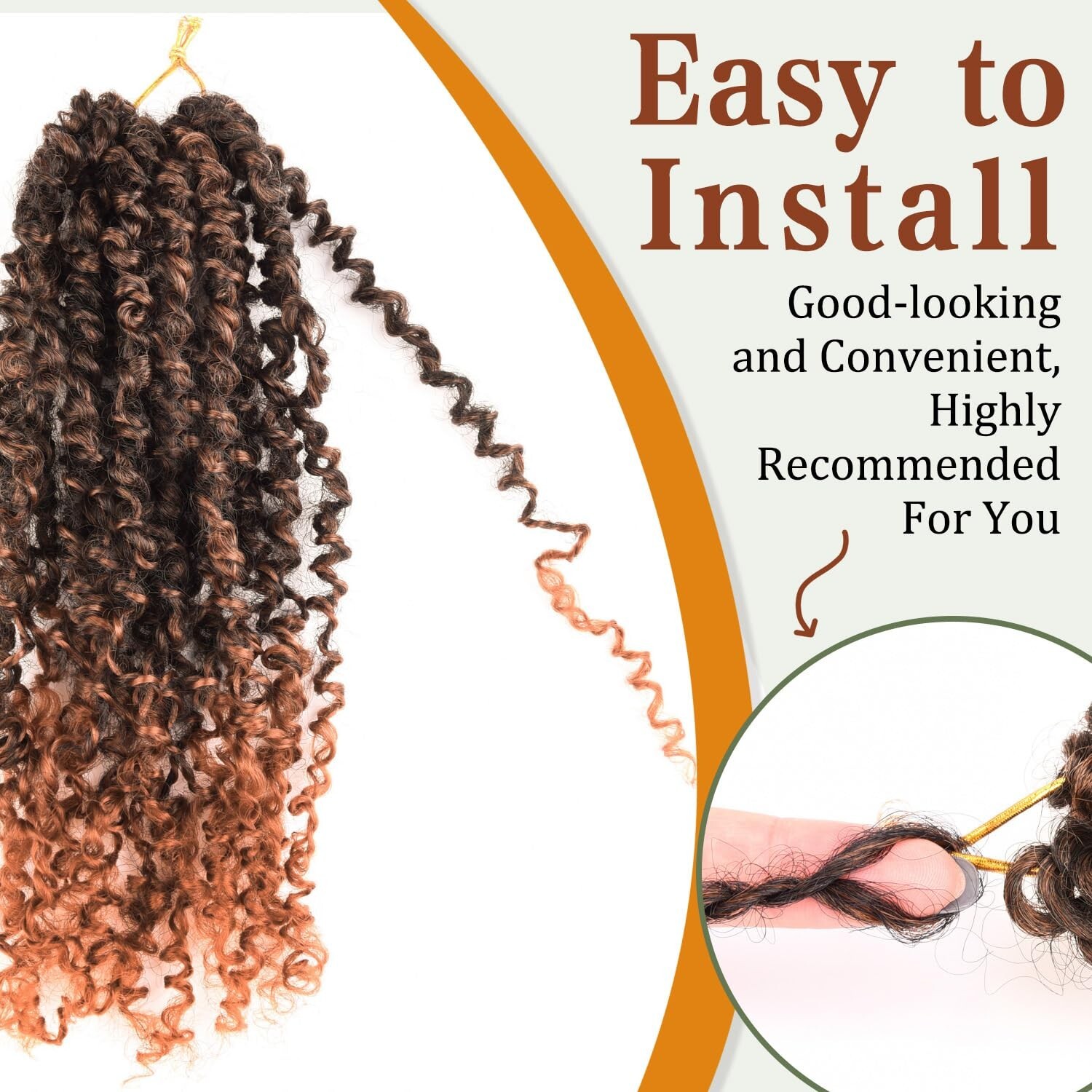 Yanky Twists Crochet Braids Hair Bohemian t30-8p 10 Inch (Pack of 8)