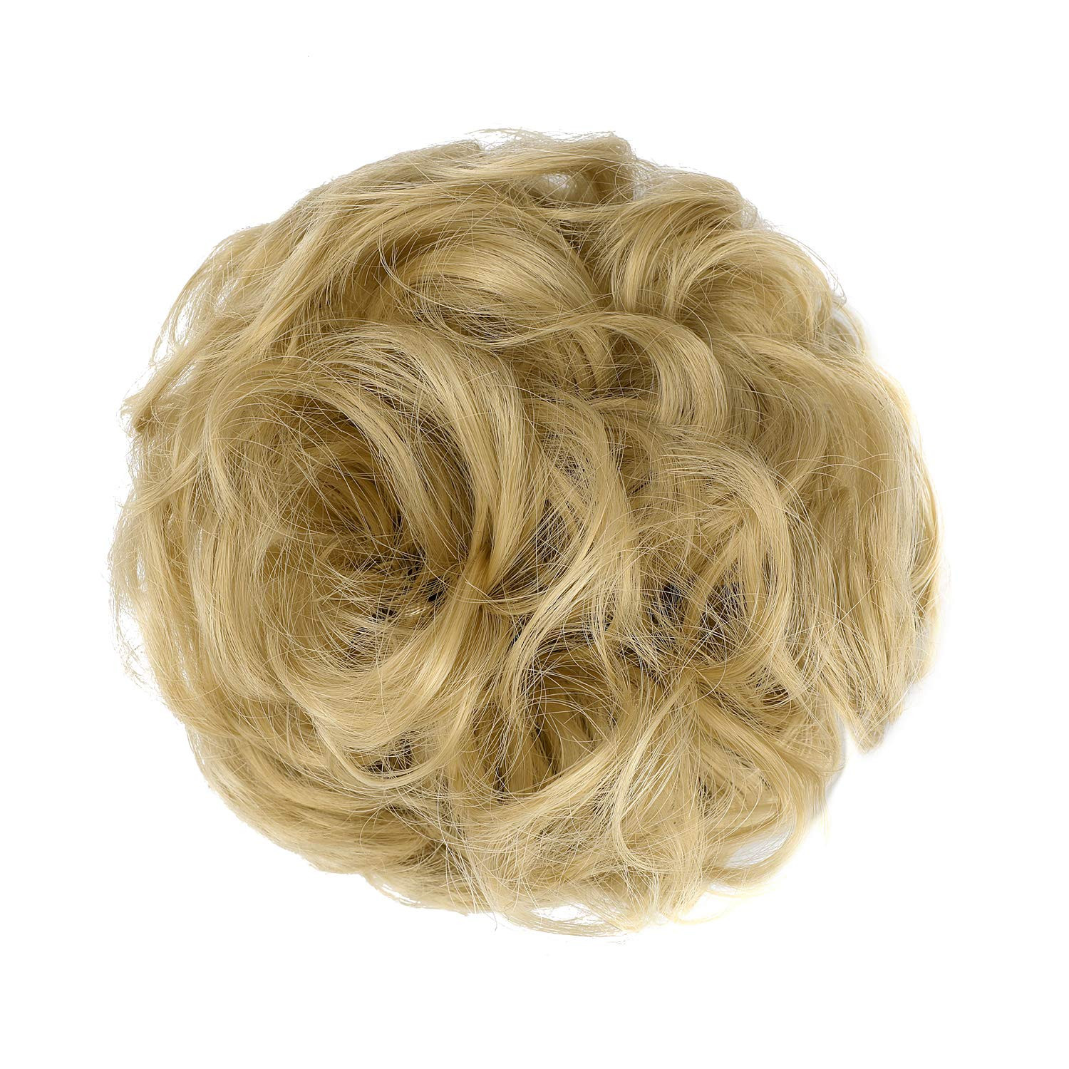2 PCS Messy Bun Hair Piece Wavy Curly Scrunchies Synthetic Chignon Ponytail Hair