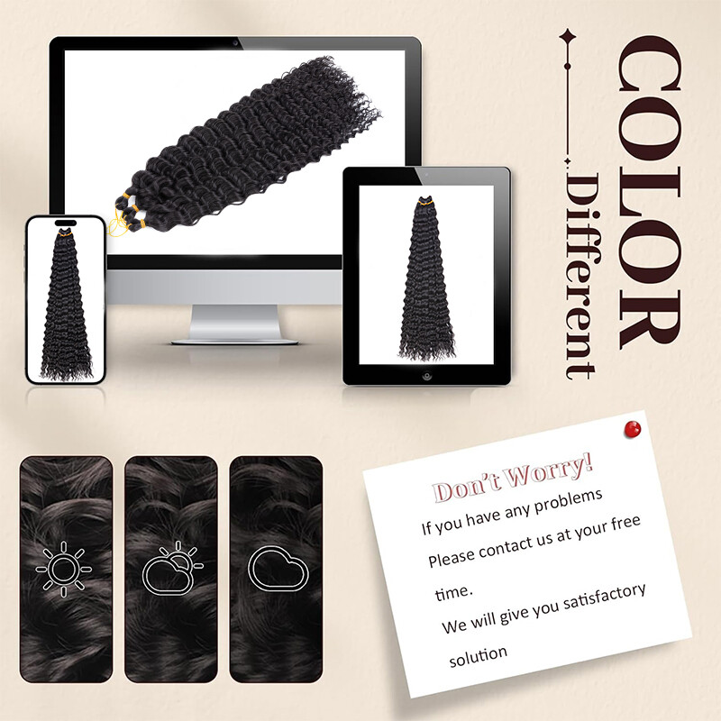 Boho Ocean Crochet Curly Braid Extensions Party Long-lasting Deep Wave Braided