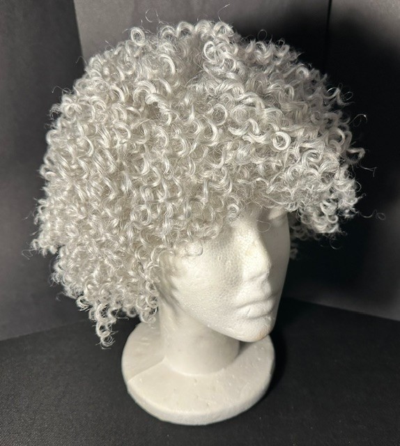 Femi Collection Super Tight Curl Light Grey Synthetic Hair Wig