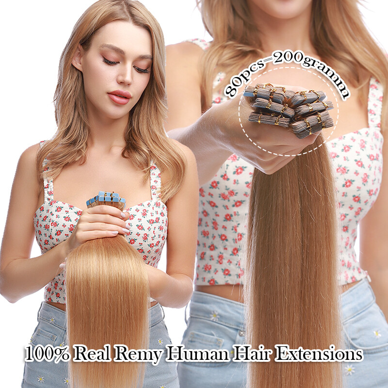 Seamless Skin Wefts Tape In 100% Real Remy Human Hair Extensions Short Long USA