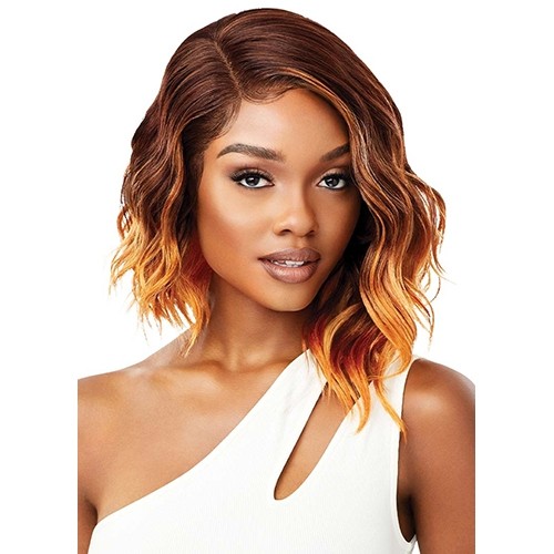 Asymmetical Loose wave bob style with yaki texture hair Lace front wig – ROSELYN