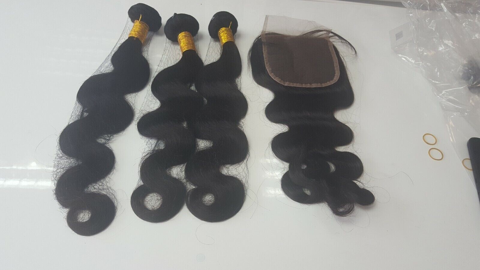 13A BRAZILIAN VIRGIN HUMAN HAIR BODY WAVE BUNDLE 20+20+20&20INCH 5X5 CLOSURE 1B#