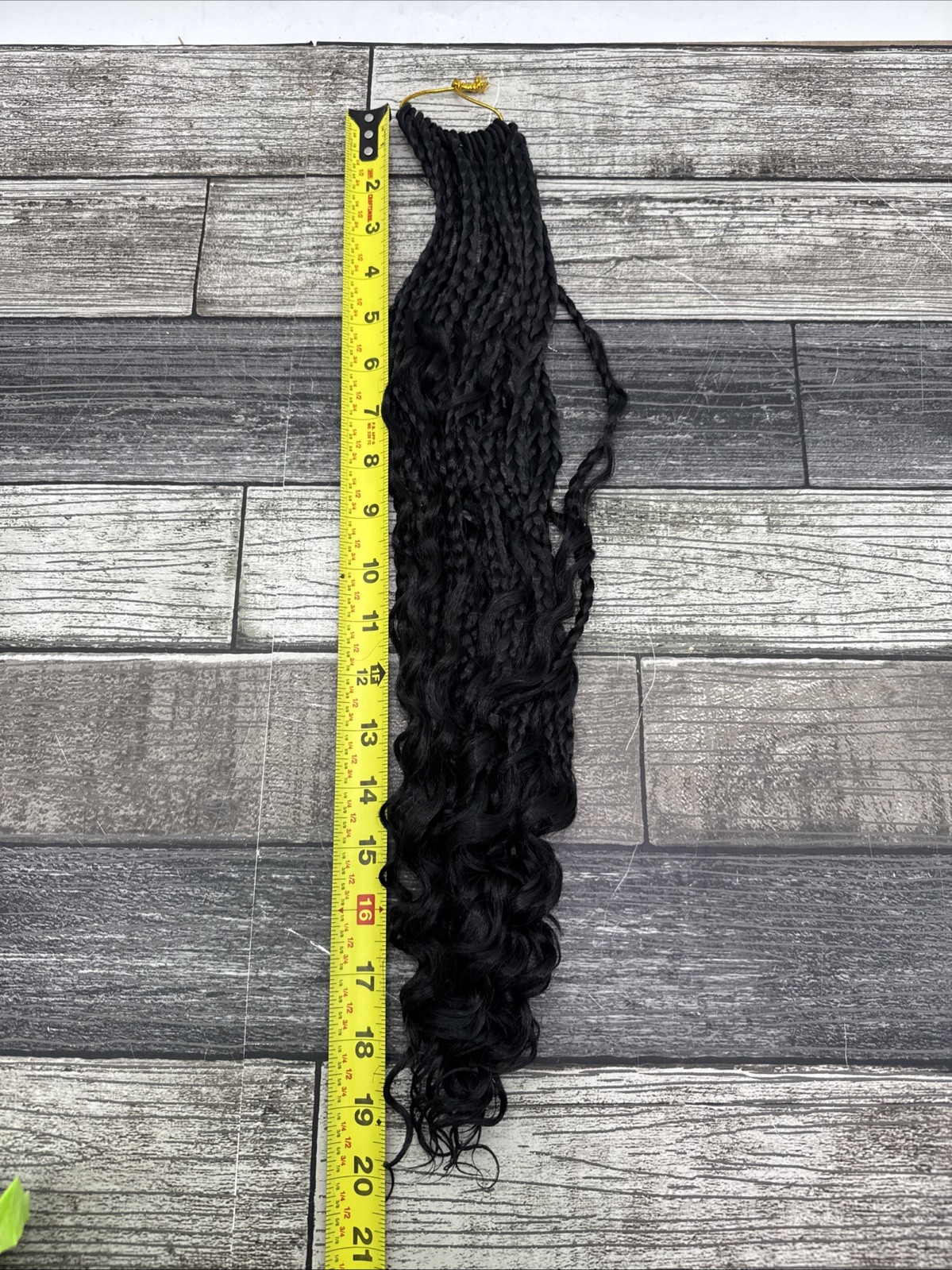 20” Black Crochet Curly Hair Extensions Synthetic (8 PACKS) Goddess Box Braids