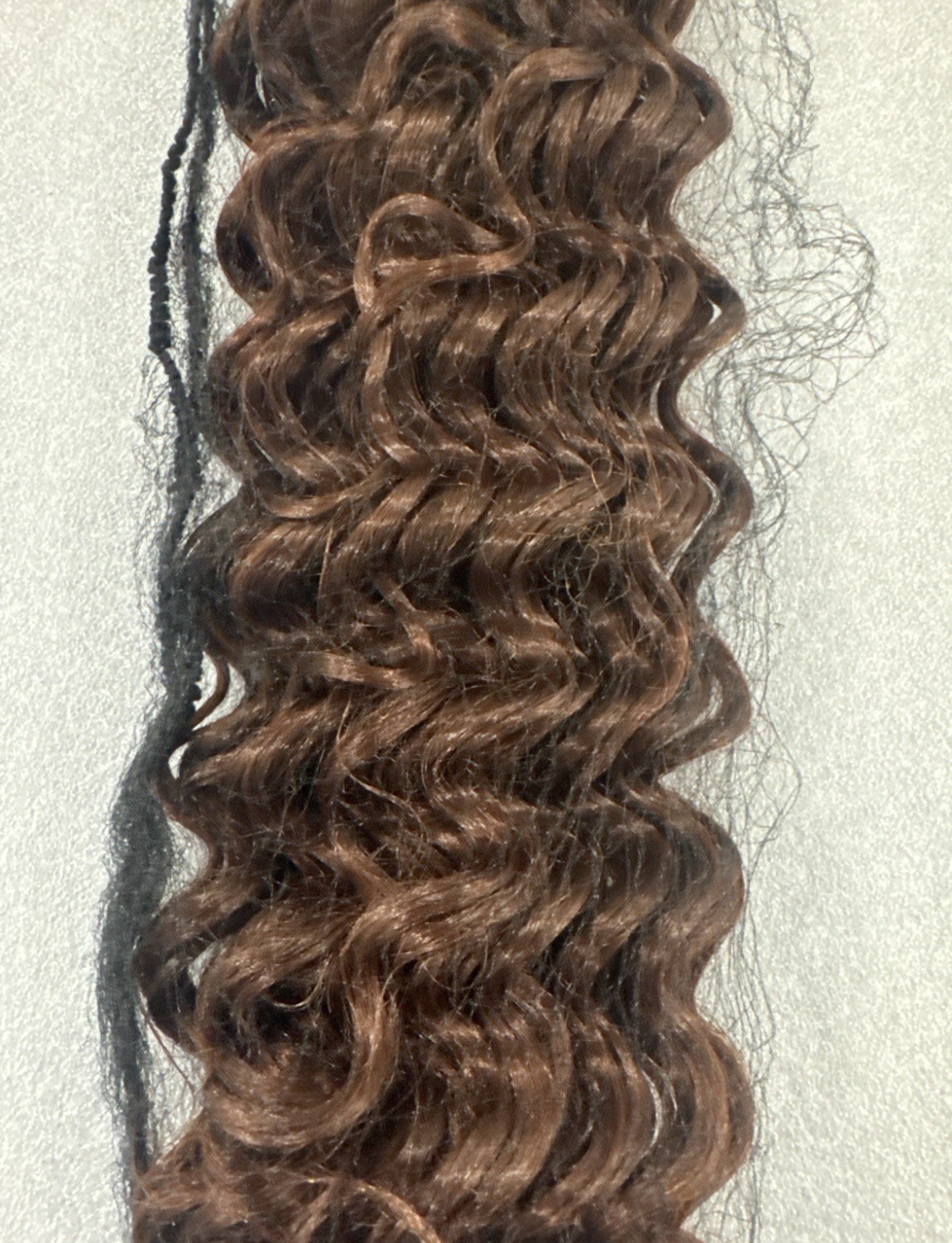 Human Hair Weft Extensions Curly Brown 3 Bundles 16 18 20 in Women