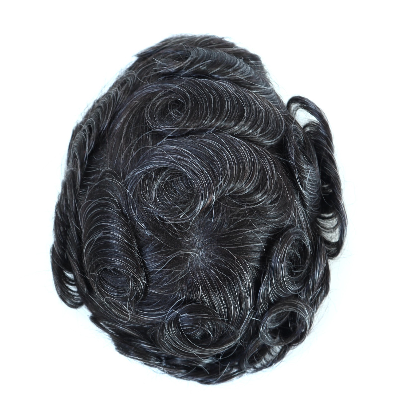 Mens Toupee Human Hair Replacement System Hairpiece 0.03 Ultra Thin Skin #1B20