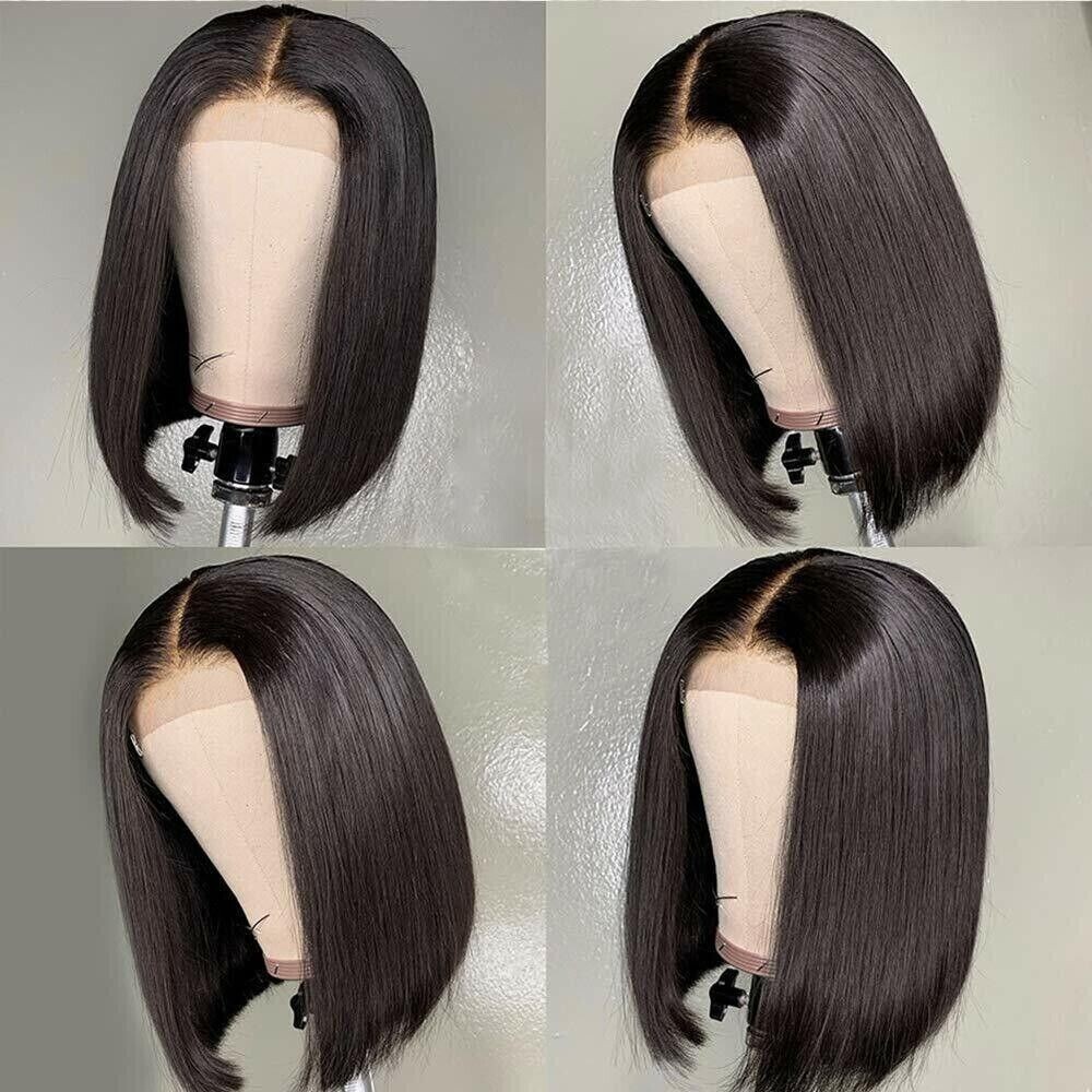 Glueless Lace Front Wig Short Human Hair Lace Front Wigs for Women Straight Bob
