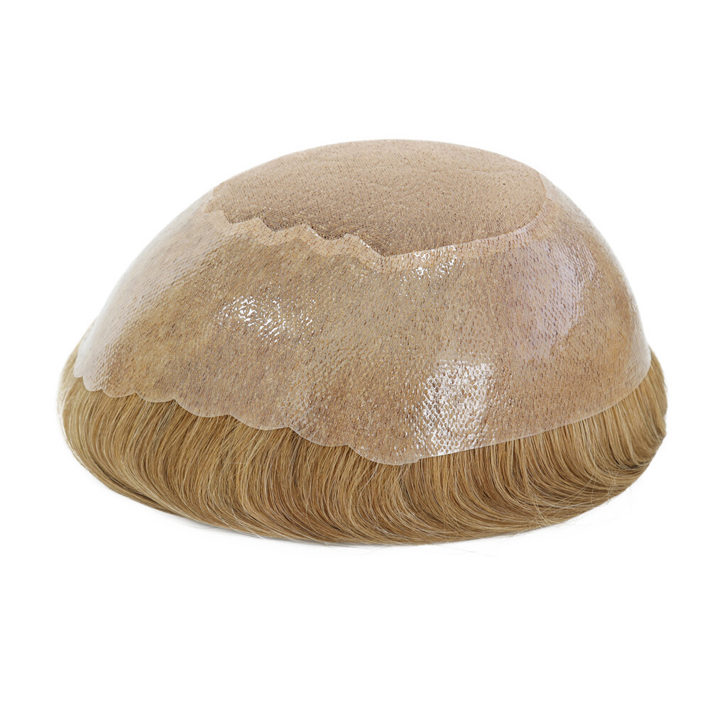 Mens Toupee Human Remy Hair Replacement System Fine Mono Center Express Delivery