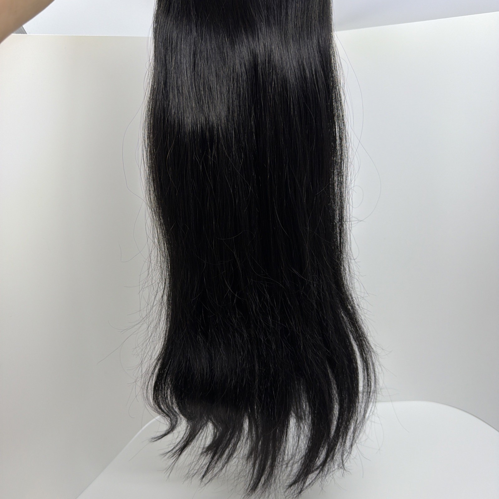 Bellami Halo Pro Hair Extension 20” Jet Black #1 Open Box Styled Once Remy Hair