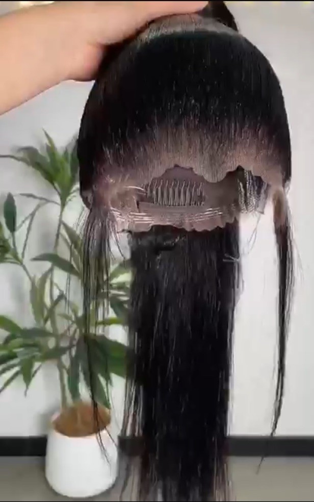 360 Glueless Straight Wig 20” 100% Human Hair Soft Natural Look Ready To Wear