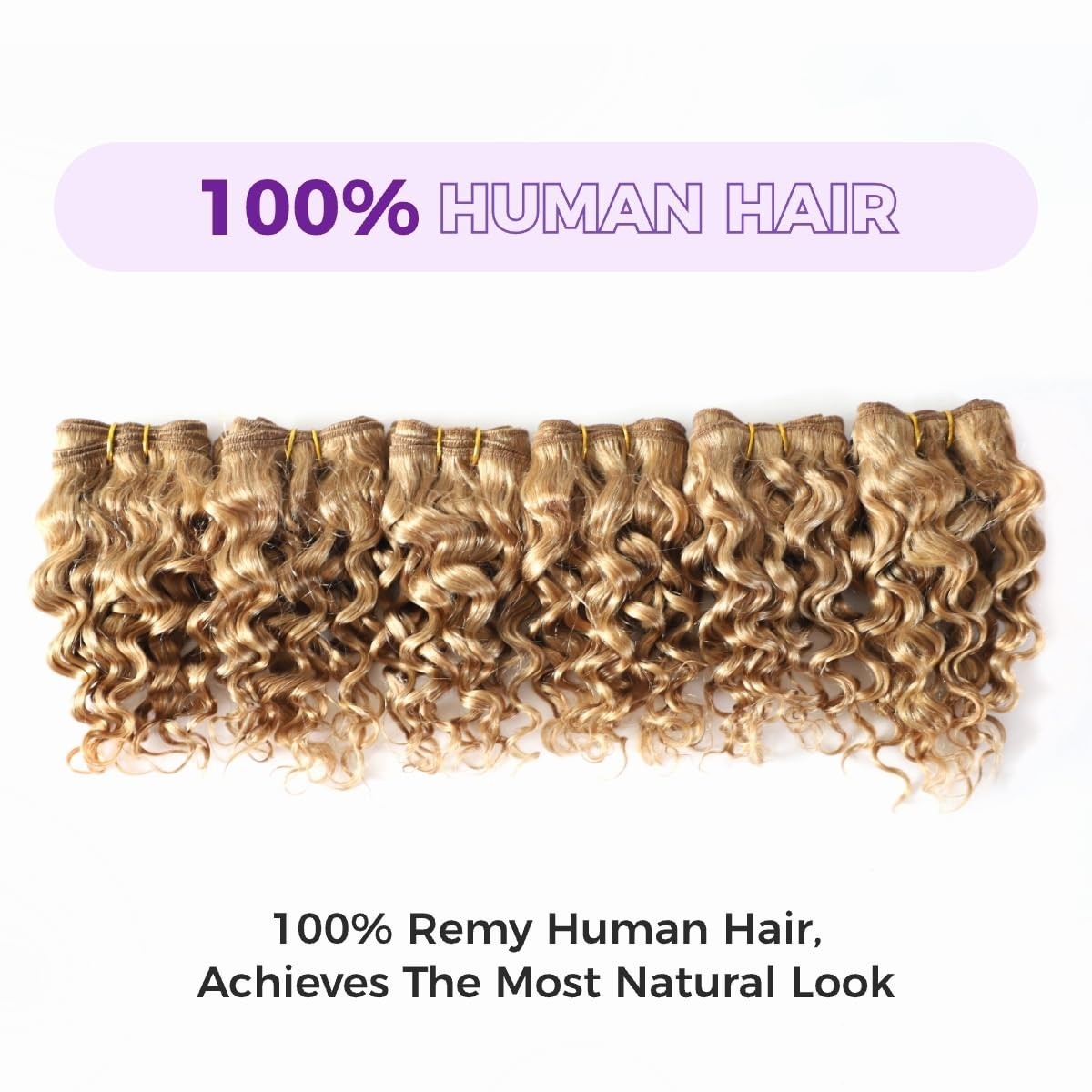 Tangle-Free 8-Inch Blonde Curly Extensions – Unprocessed Brazilian Hair