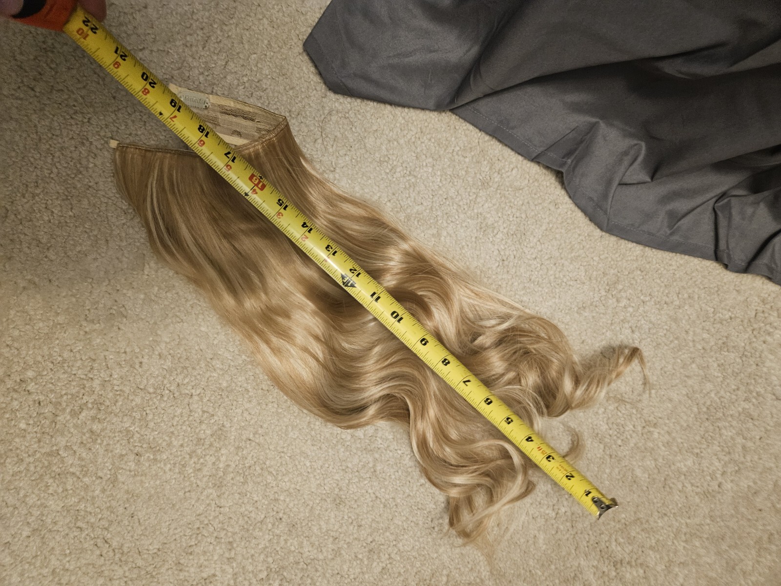 MIXED WAVY BLONDE Hairpiece Invisible Wire Hair Extension Honey Golden Blonde