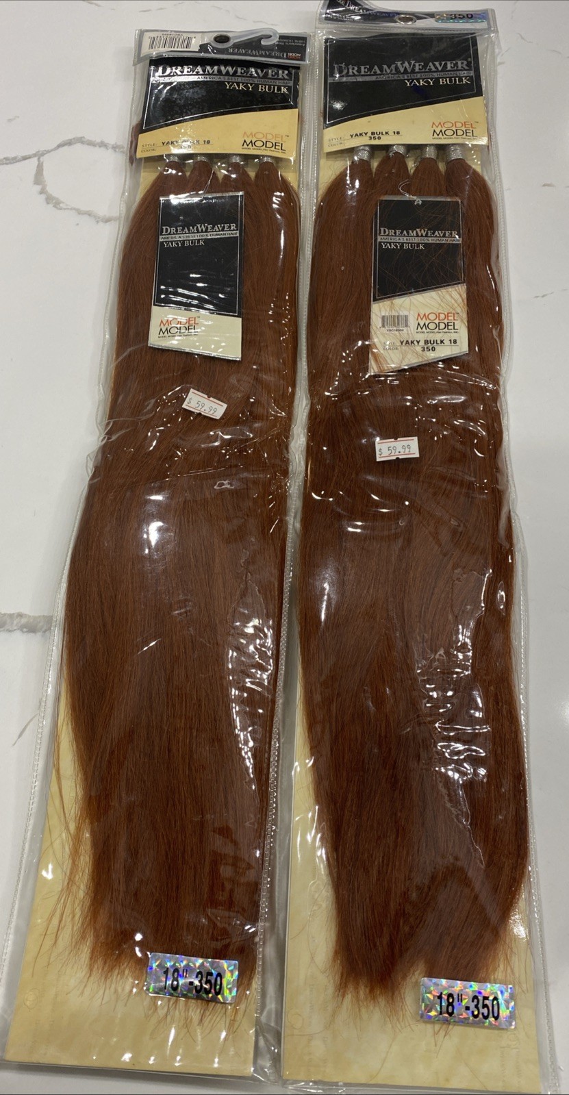 Human Hair Weave ModelModel Dream Weaver Yaky (18 Inch (Pack of 2) 350
