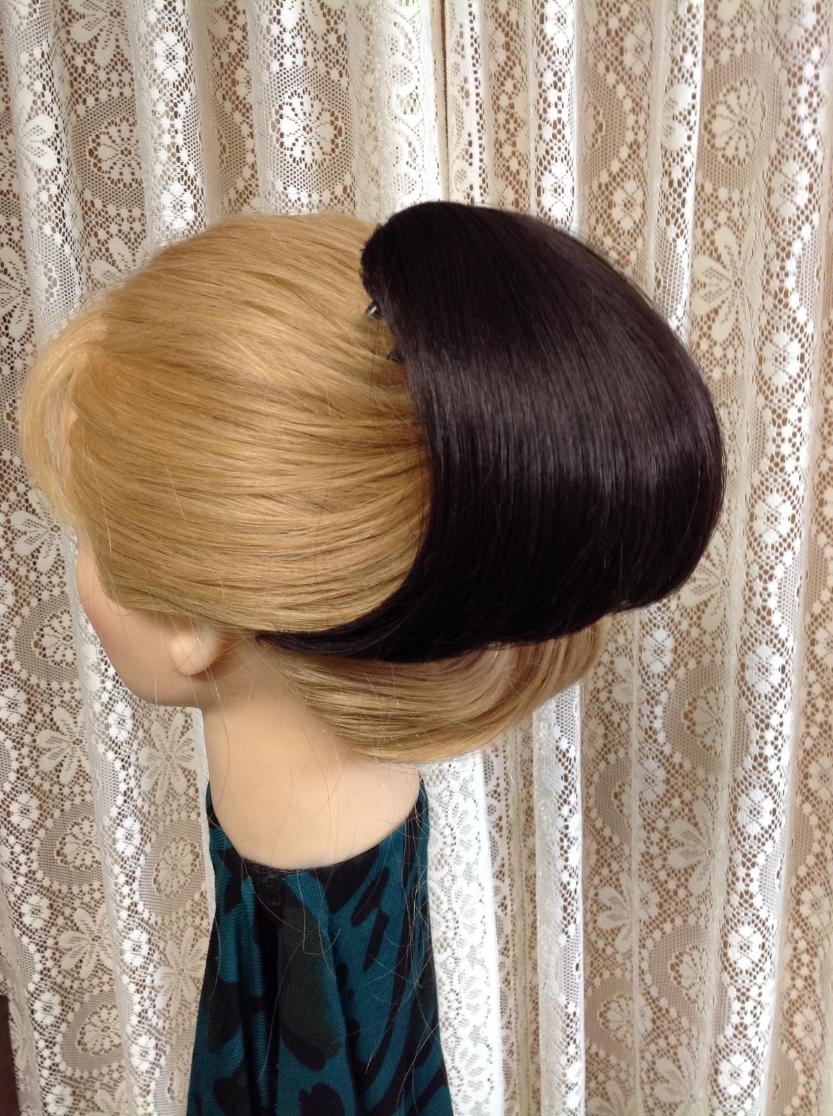 DIAMOND DM41 SIDE CLIP ON SMALL 5″ Smooth Hairpiece Up-Do COLOR 4 DARK BROWN