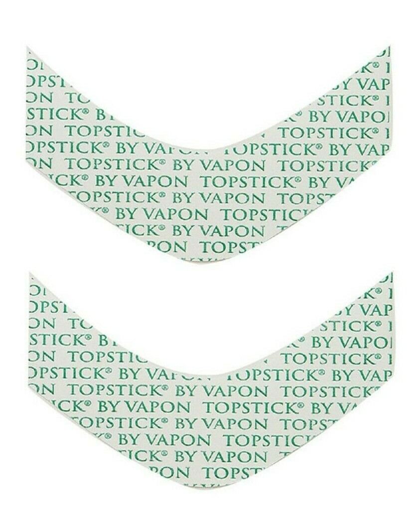 Vapon Topstick Custom Cut Front”B Curve”25 -Piece Clear,Double Sided Tape ~Wigs.