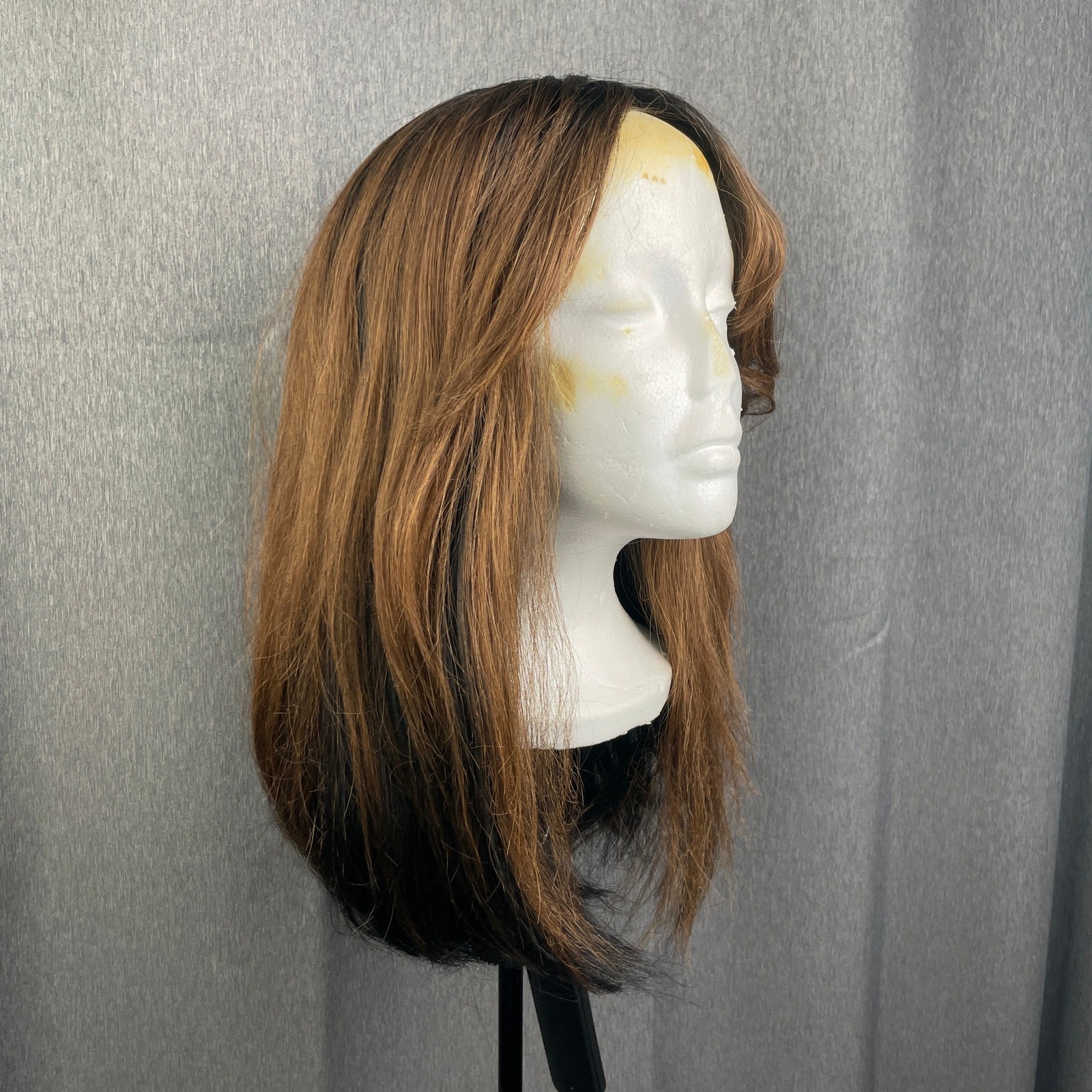 ISIS Collection Brown Straight Synthetic Wig Medium Long Cap Hairpiece