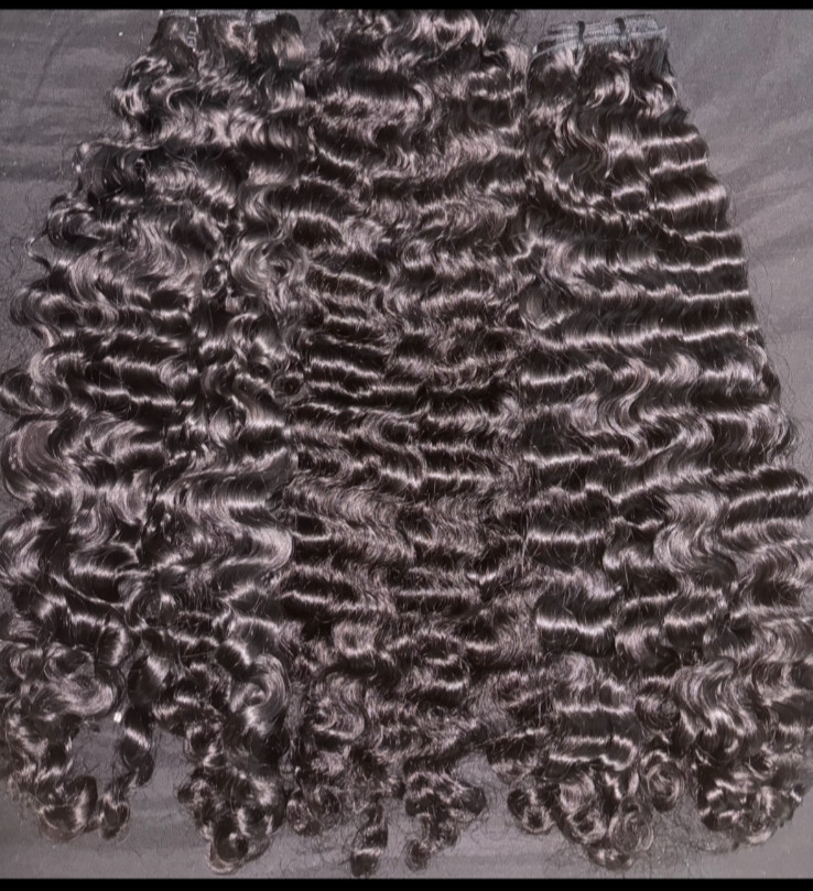 Raw Burmese curly 3 bundles natural color 20 inches